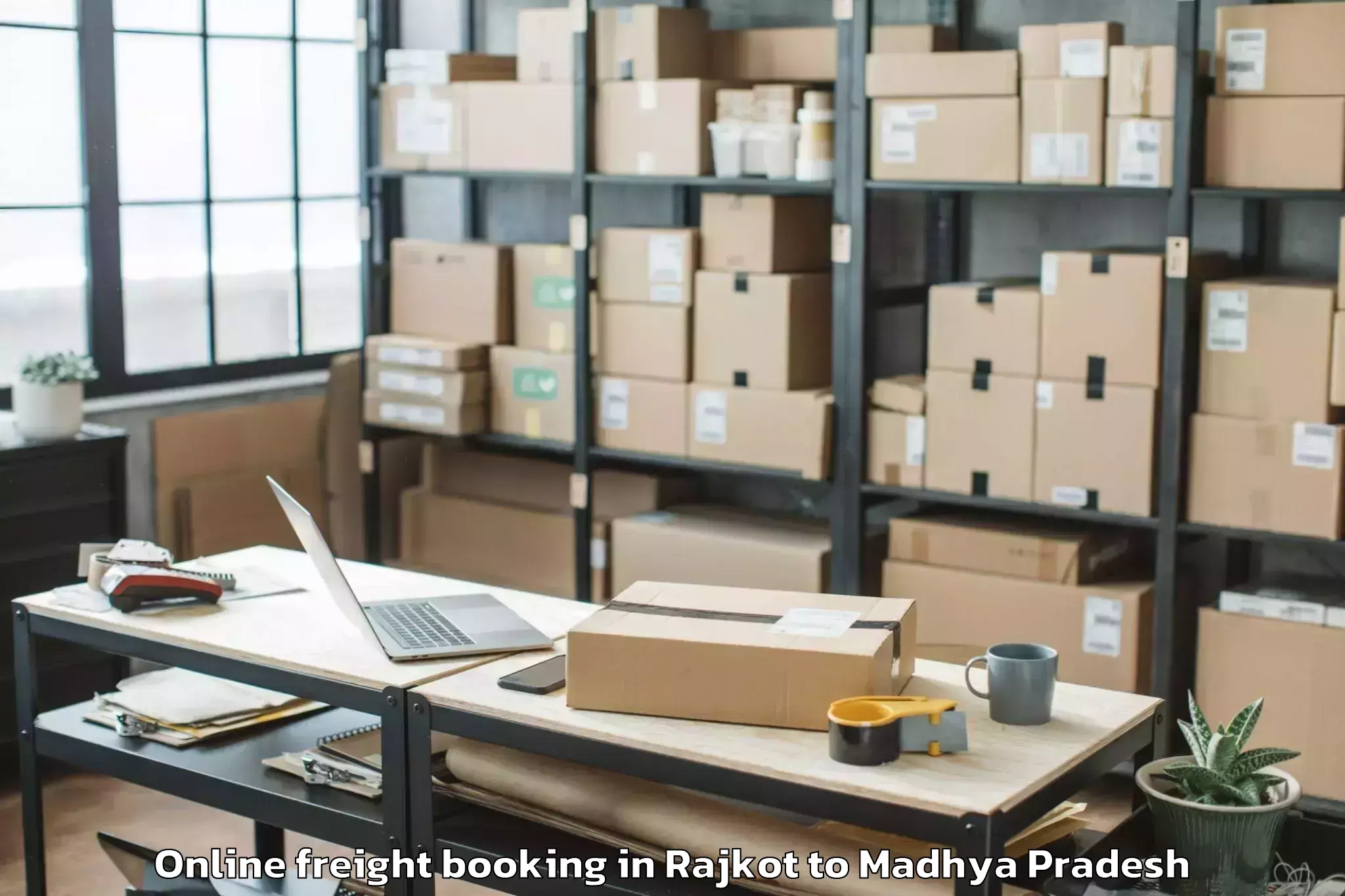 Easy Rajkot to Jhabua Online Freight Booking Booking